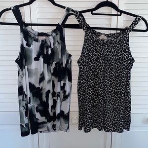 Philosophy bundle of 2 EUC sleeveless cami swing tops size large.